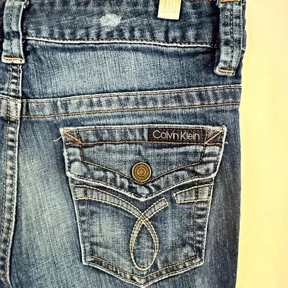 Calvin Klein Jeans Lean Boot Women's 28/6 Blue 5-Pocket Low Rise Medium Wash - Picture 5 of 15